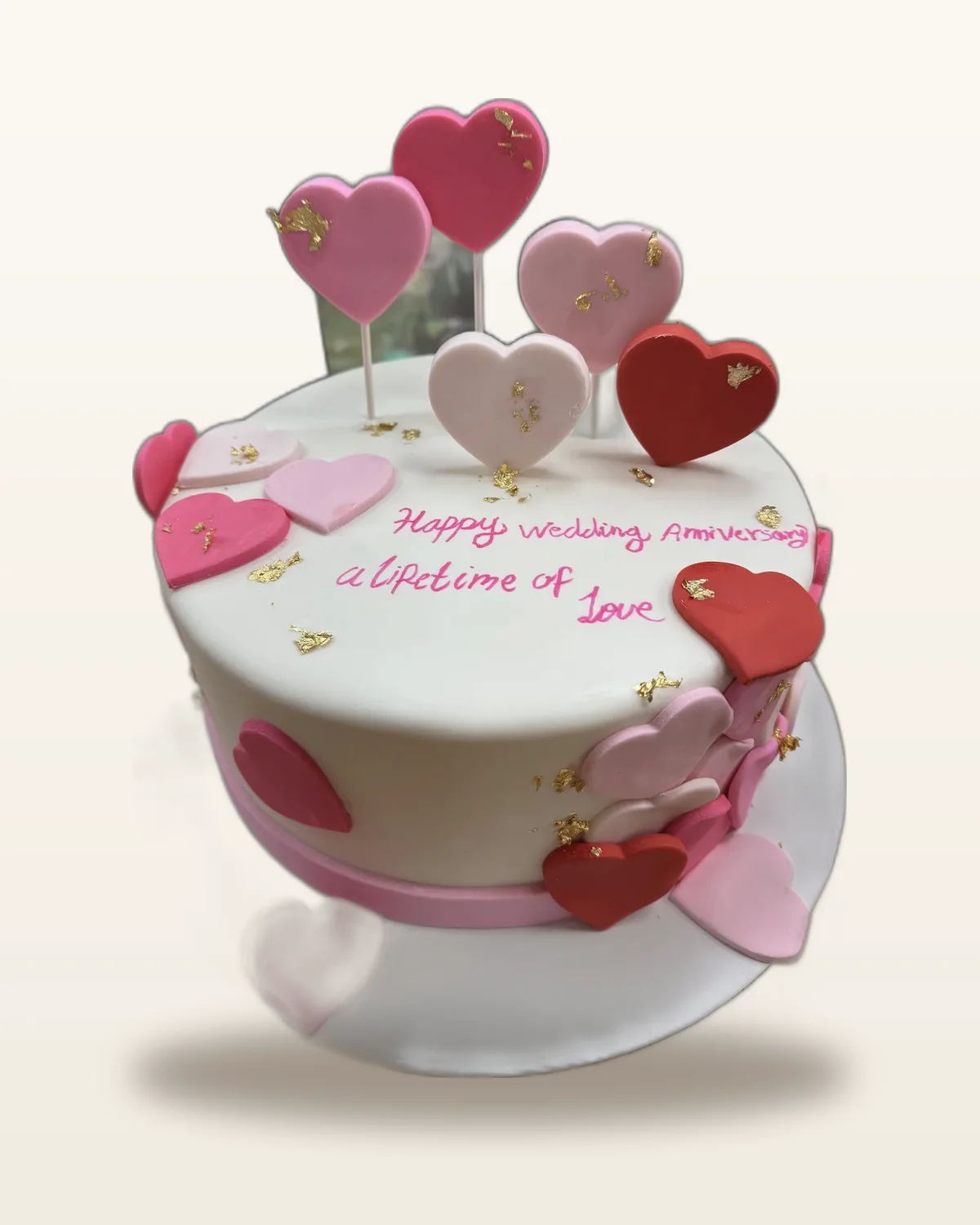 Romantic anniversary cake by The Cake Pantry, Fishers Indiana — design 4