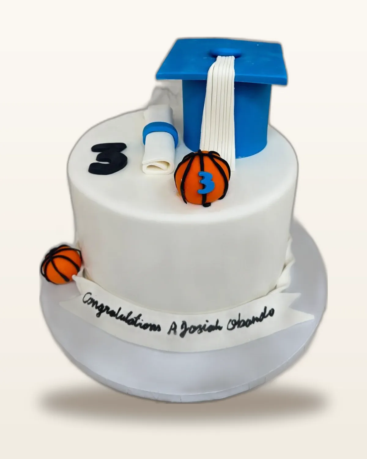 Graduation celebration cake by The Cake Pantry, Fishers Indiana — design 1