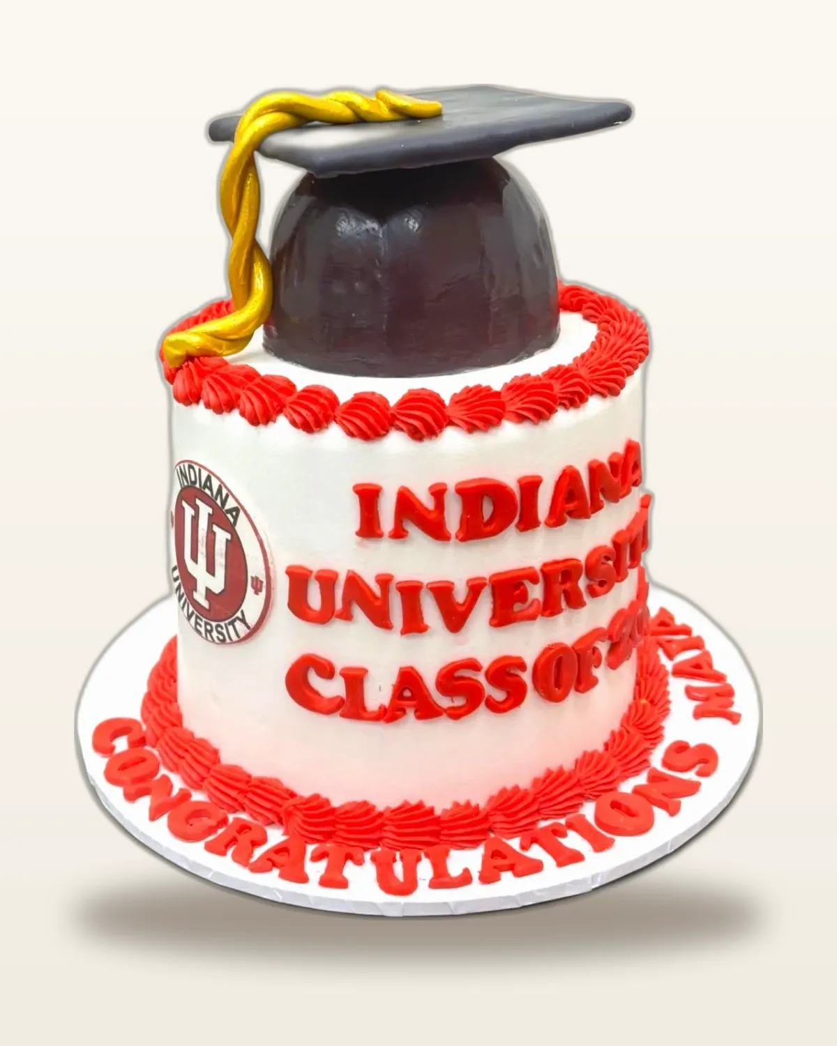 Graduation celebration cake by The Cake Pantry, Fishers Indiana — design 21