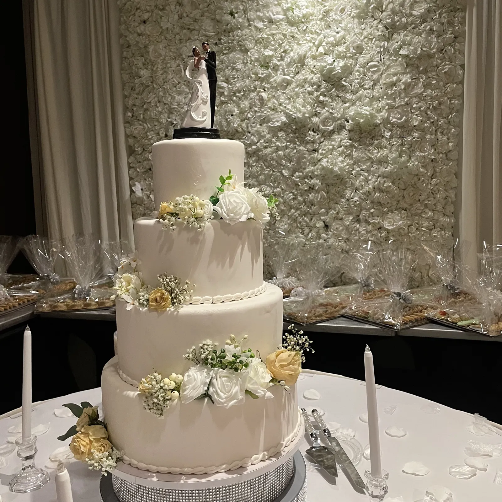 Elegant tiered wedding cake by The Cake Pantry, Fishers Indiana — design 5