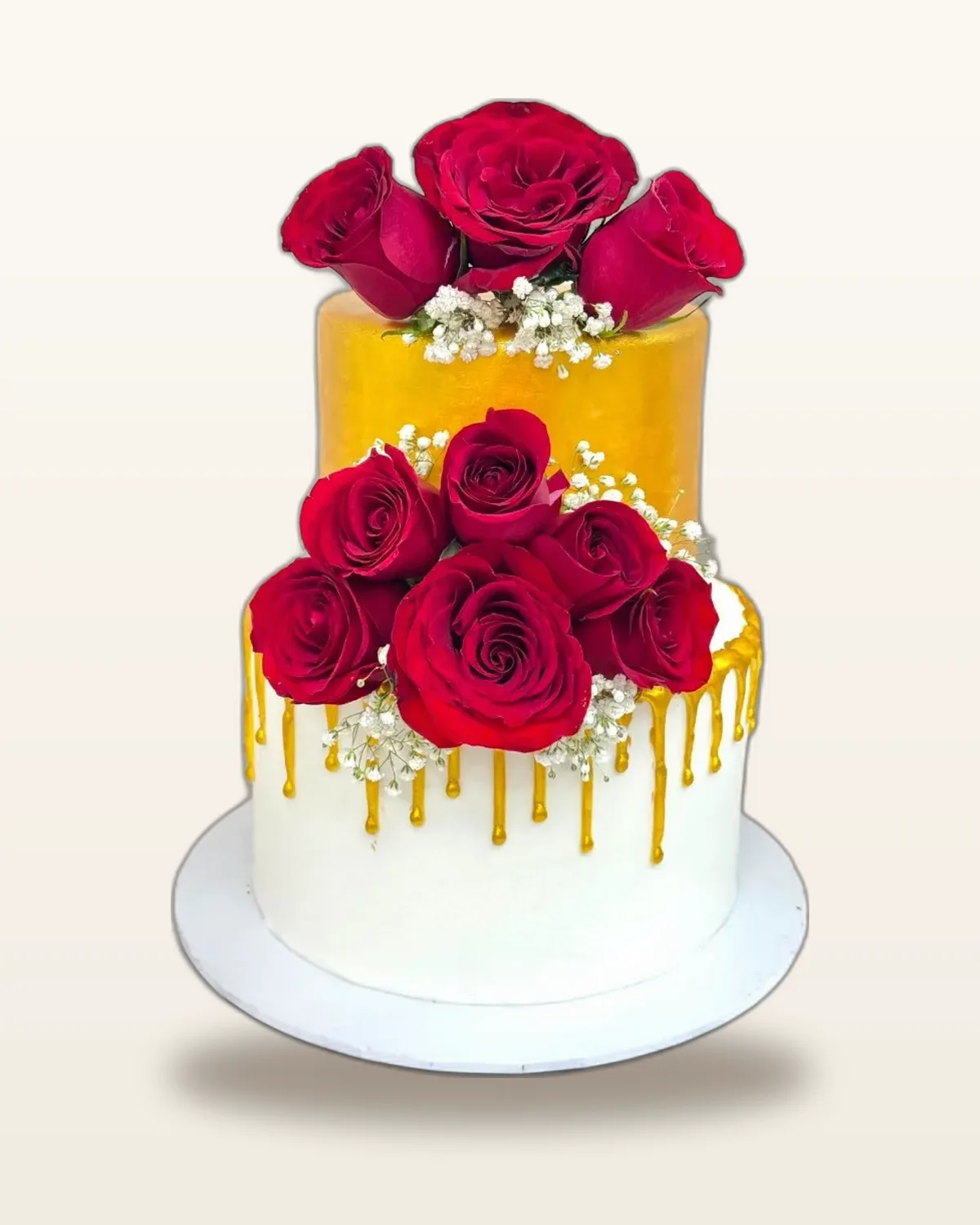 Elegant tiered wedding cake by The Cake Pantry, Fishers Indiana — design 7