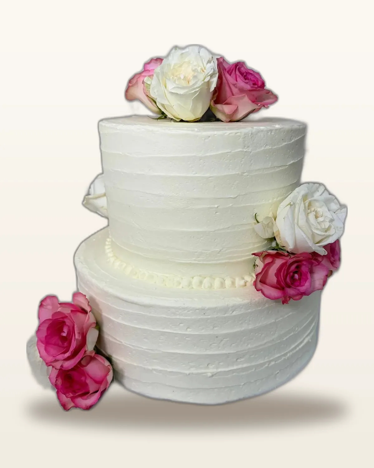 Elegant tiered wedding cake by The Cake Pantry, Fishers Indiana — design 11